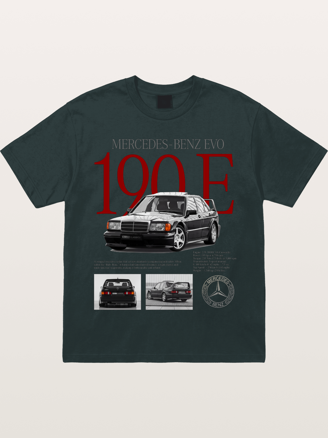 Mercedes-Benz 190E Retro Profile Gildan T-shirt