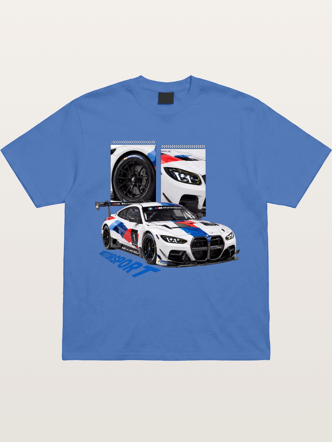BMW M4 GT Race Car Collage Gildan T-shirt