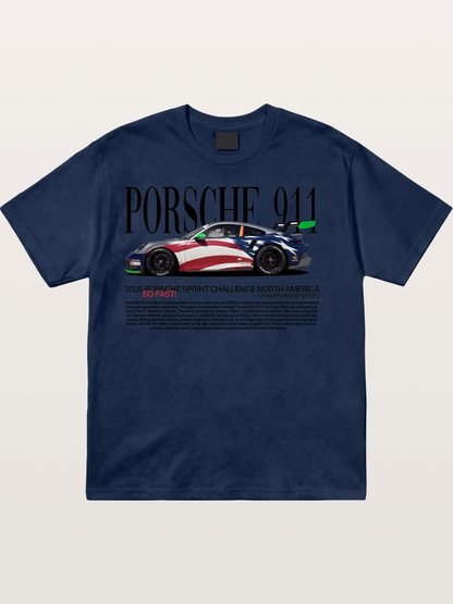 Porsche 911 Sprint Challenge Livery Cotton T-shirt
