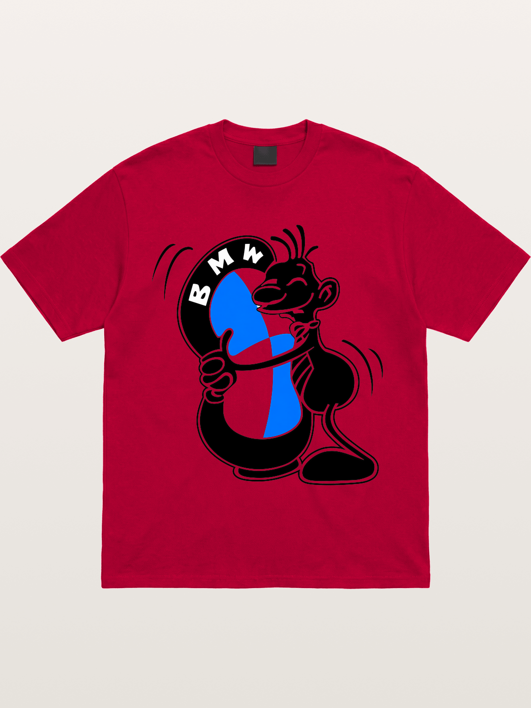 BMW Cartoon Mascot Sticker Gildan T-shirt