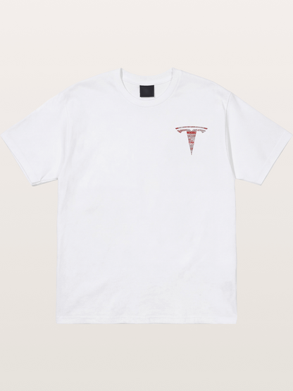 Tesla Word Cloud Heart Print Cotton T-shirt