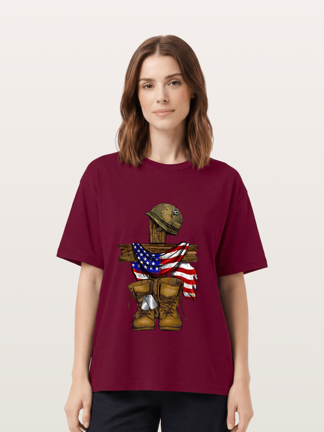 Military Cross Memorial Tribute Design Gildan T-shirt