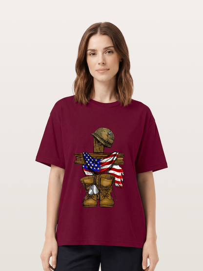 Military Cross Memorial Tribute Design Gildan T-shirt