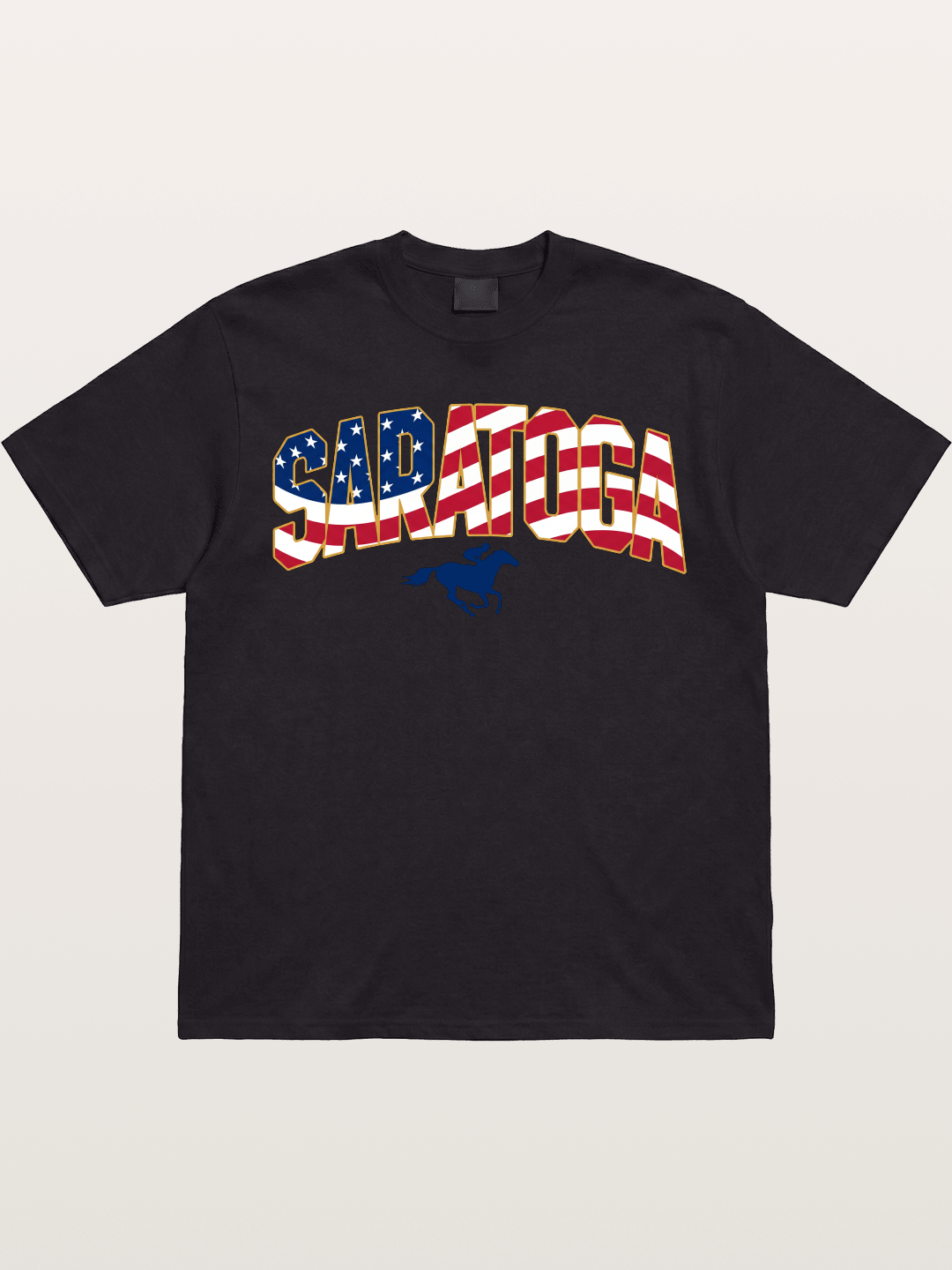 Saratoga Horse Racing American Colors Gildan T-shirt
