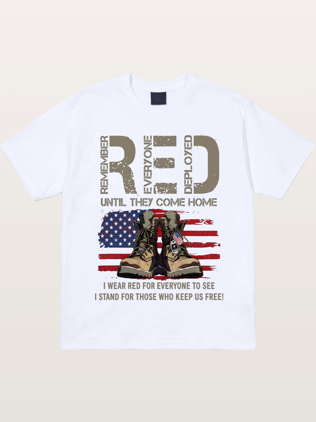 I Wear Red for Those Who Keep Us Free Gildan T-shirt