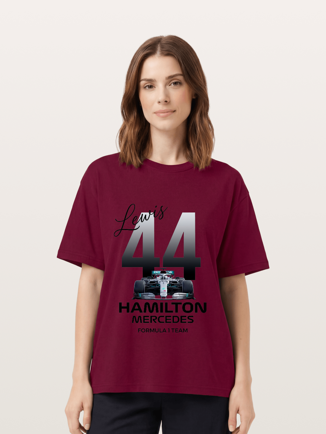 Lewis Hamilton Mercedes 44 Design Gildan T-shirt