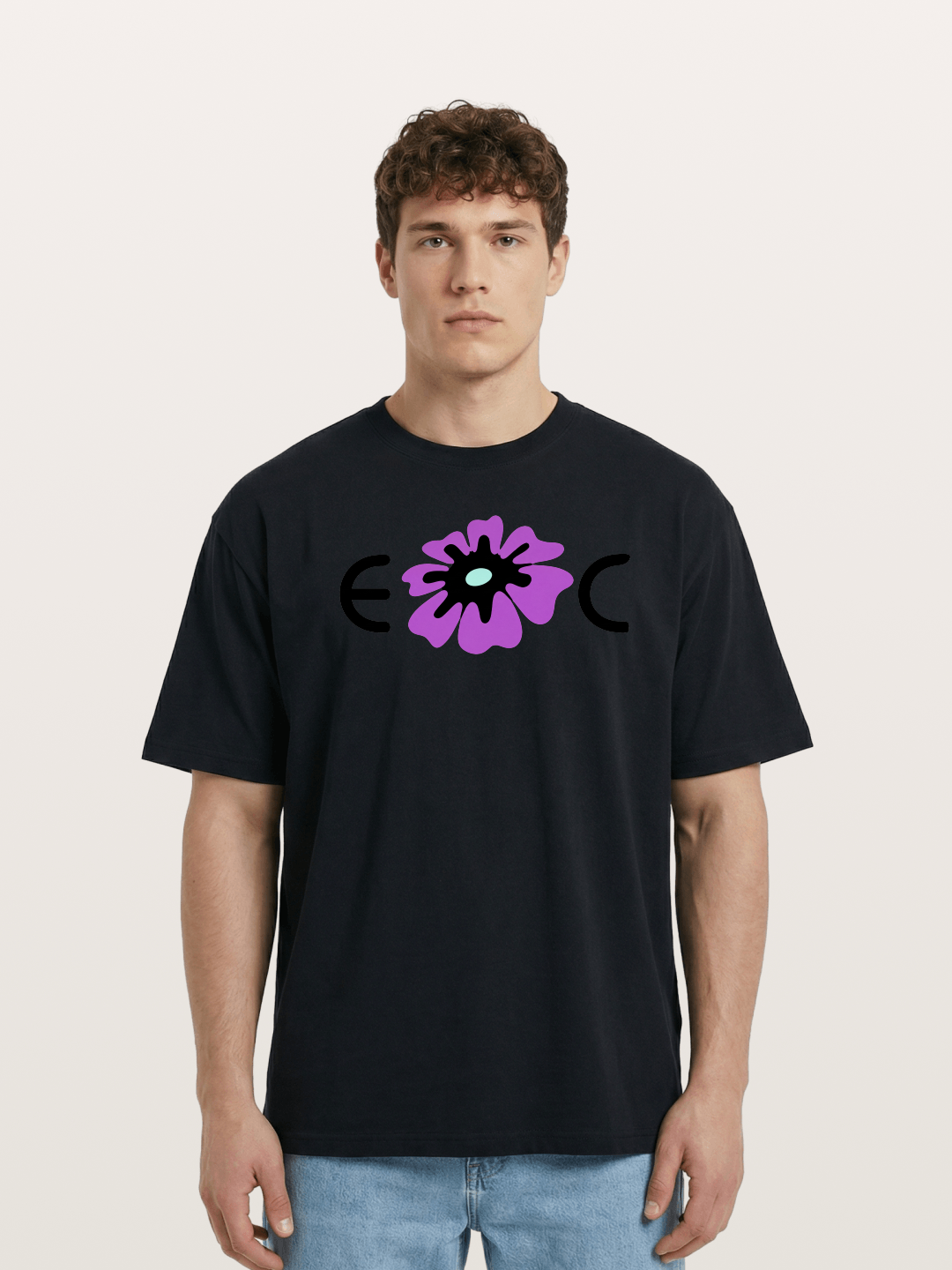 Purple EDC Daisy Silhouette Cotton T-shirt