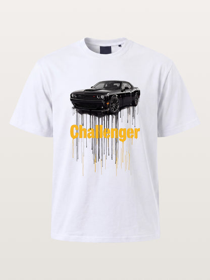 Drip Paint Challenger Poster Cotton T-shirt