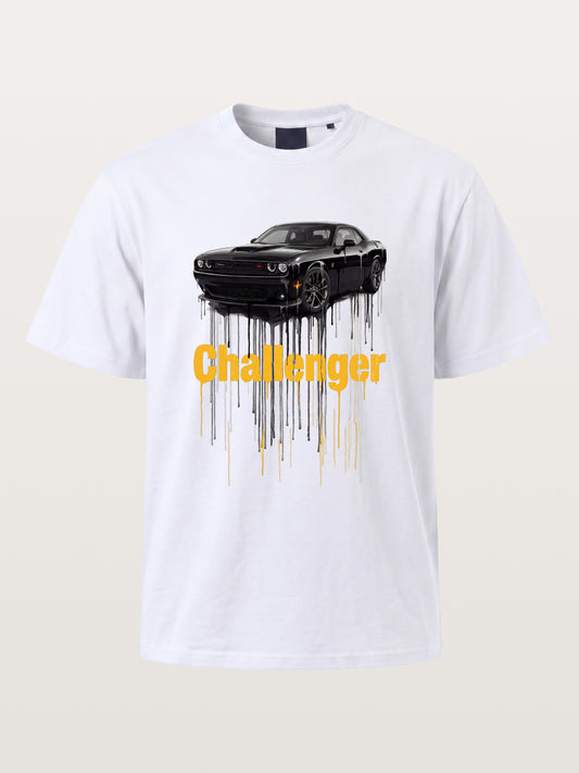 Drip Paint Challenger Poster Cotton T-shirt