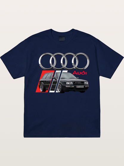 Audi Classic Car With Four Rings Gildan T-shirt