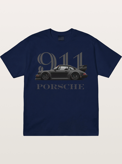 Porsche 911 Widebody Black Sports Car Gildan T-shirt