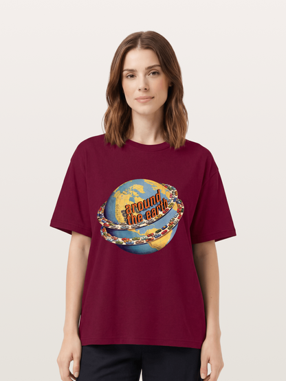 Global Cars Earth Illustration Gildan T-shirt