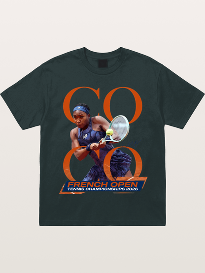 Coco Gauff French Open Portrait Gildan T-shirt