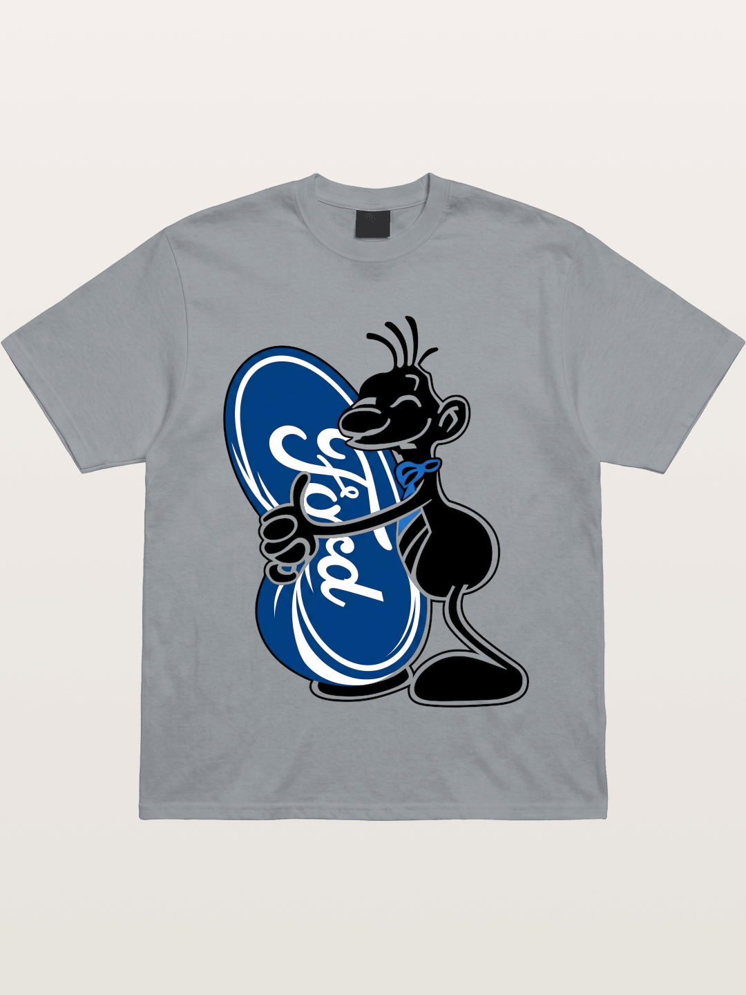 Cartoon Hugging Ford Logo Gildan T-shirt