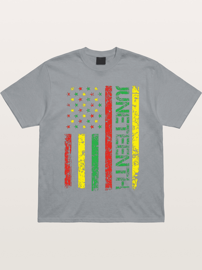 Juneteenth Stars and Stripes Design Gildan T-shirt