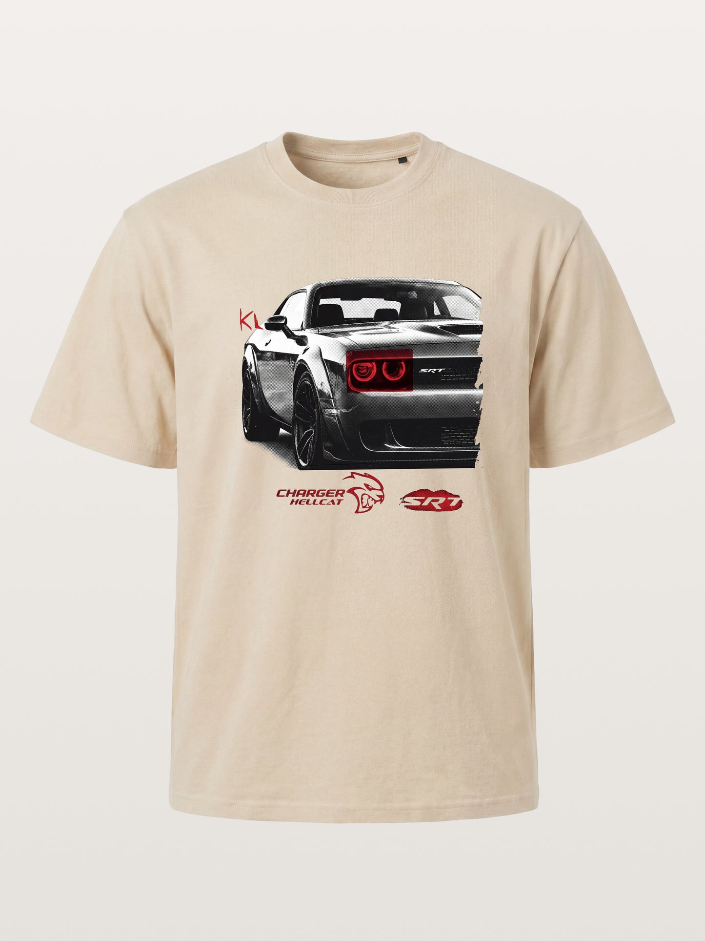 Red Taillight Hellcat Grunge Print Gildan T-shirt