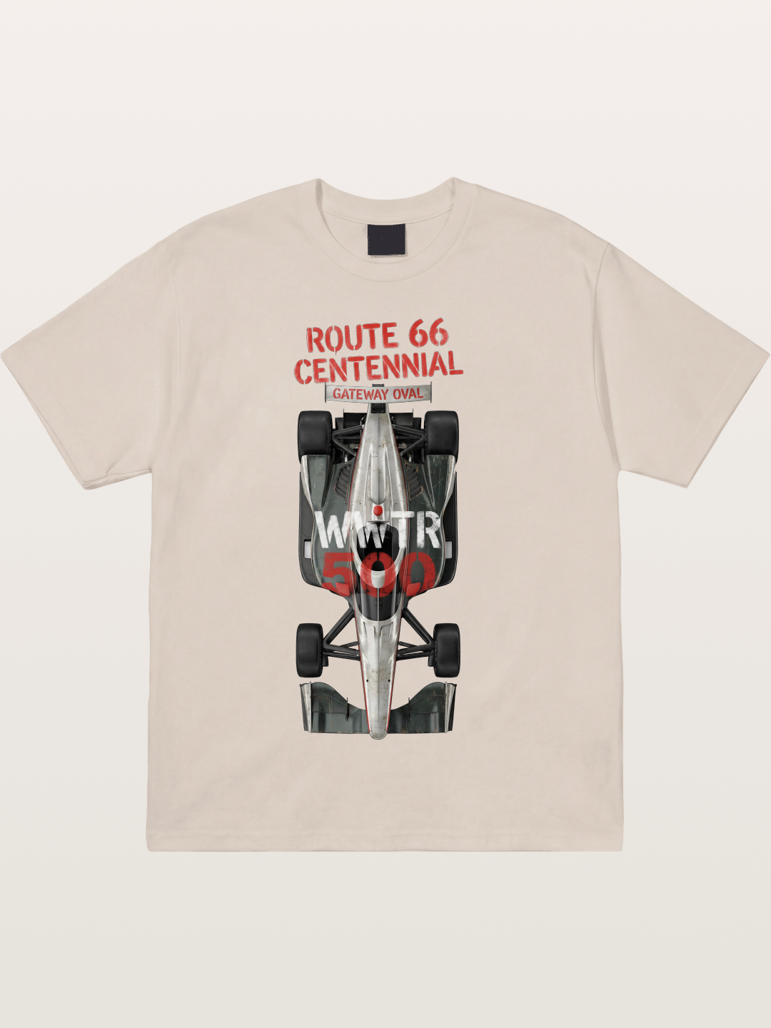 Back View Route66 IndyCar Cotton T-shirt