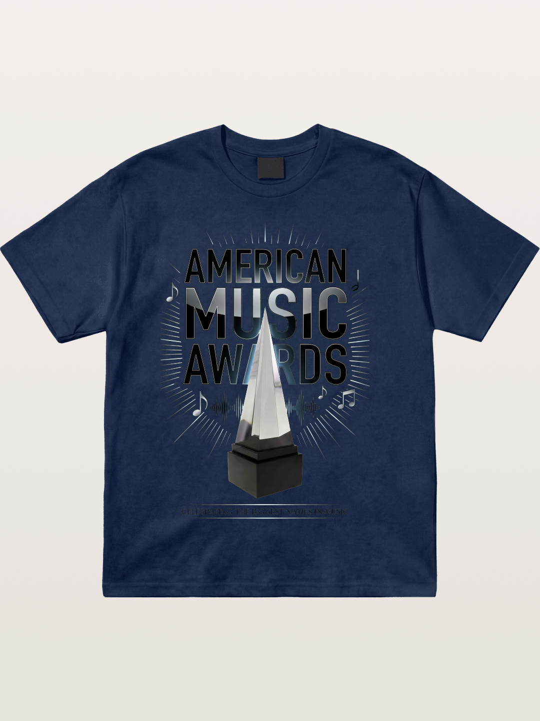 AMA Trophy Music Note Graphic Cotton T-shirt
