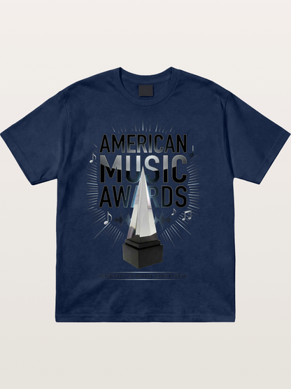 AMA Trophy Music Note Graphic Cotton T-shirt