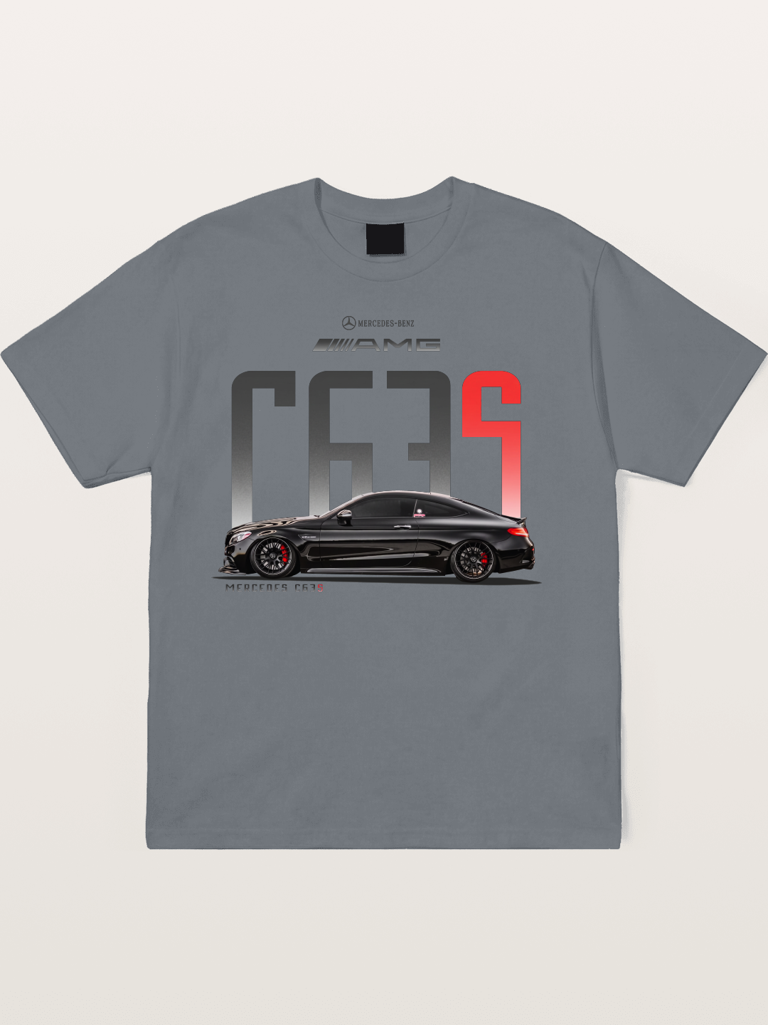 C63S AMG Black Mercedes Sports Car Cotton T-shirt