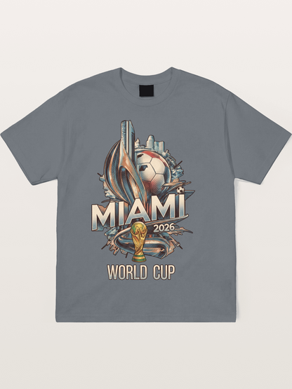 Miami World Cup 2026 Emblem Cotton T-shirt
