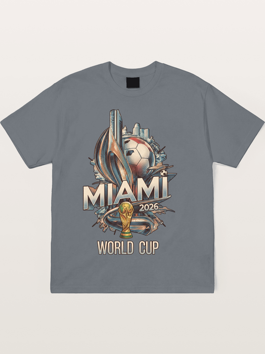 Miami World Cup 2026 Emblem Cotton T-shirt