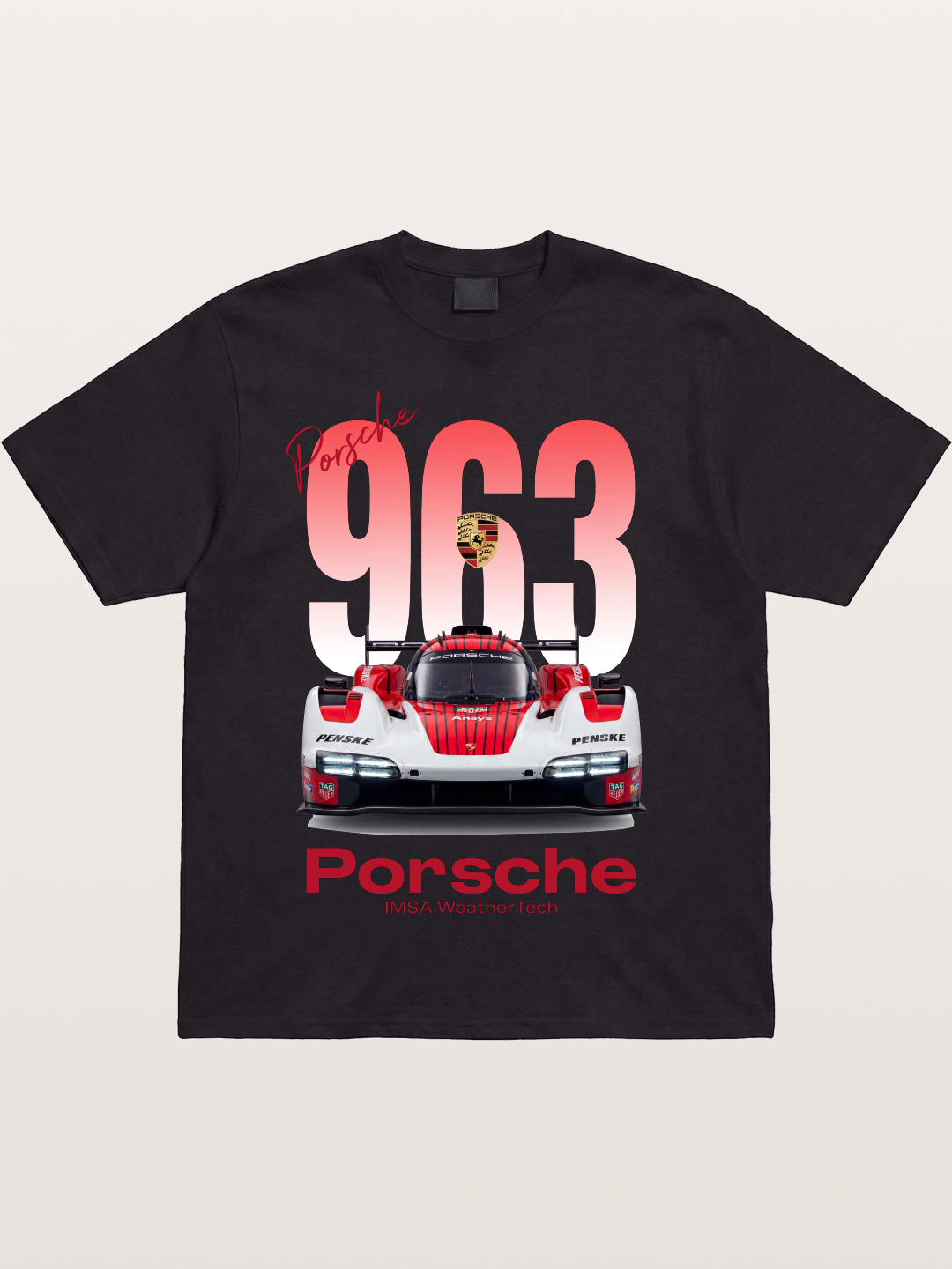 Porsche 963 IMSA WeatherTech Race Car Cotton T-shirt