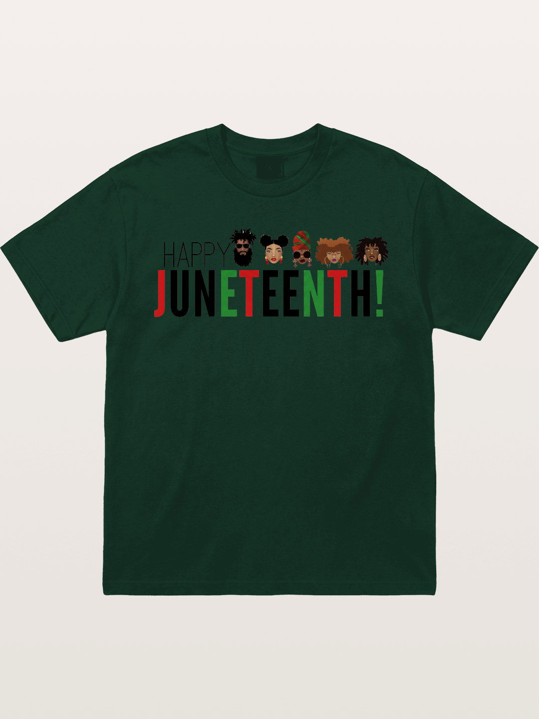 Happy Juneteenth Diverse Faces Gildan T-shirt
