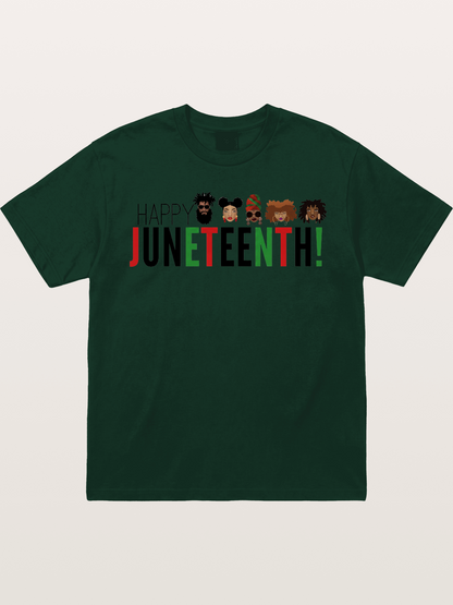 Happy Juneteenth Diverse Faces Gildan T-shirt