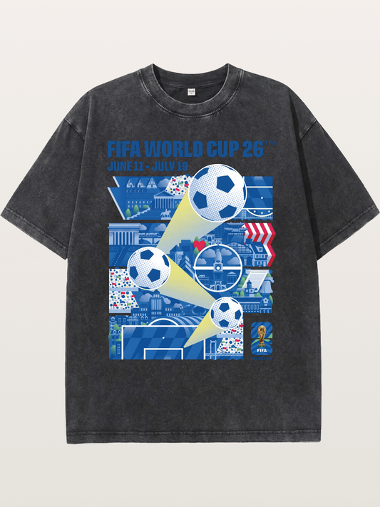 2026 WC Schedule & Landmarks Washed T-shirt