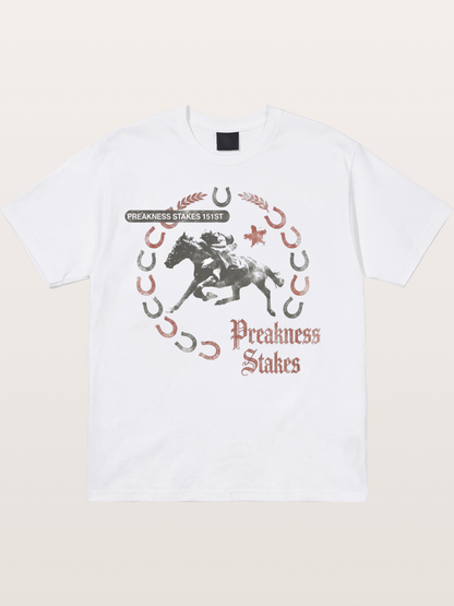 Preakness Stakes Horseshoe Art Cotton T-shirt