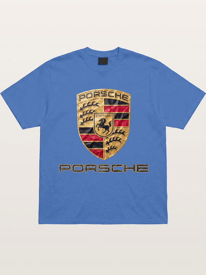 Porsche Crumpled Paper Logo Gildan T-shirt