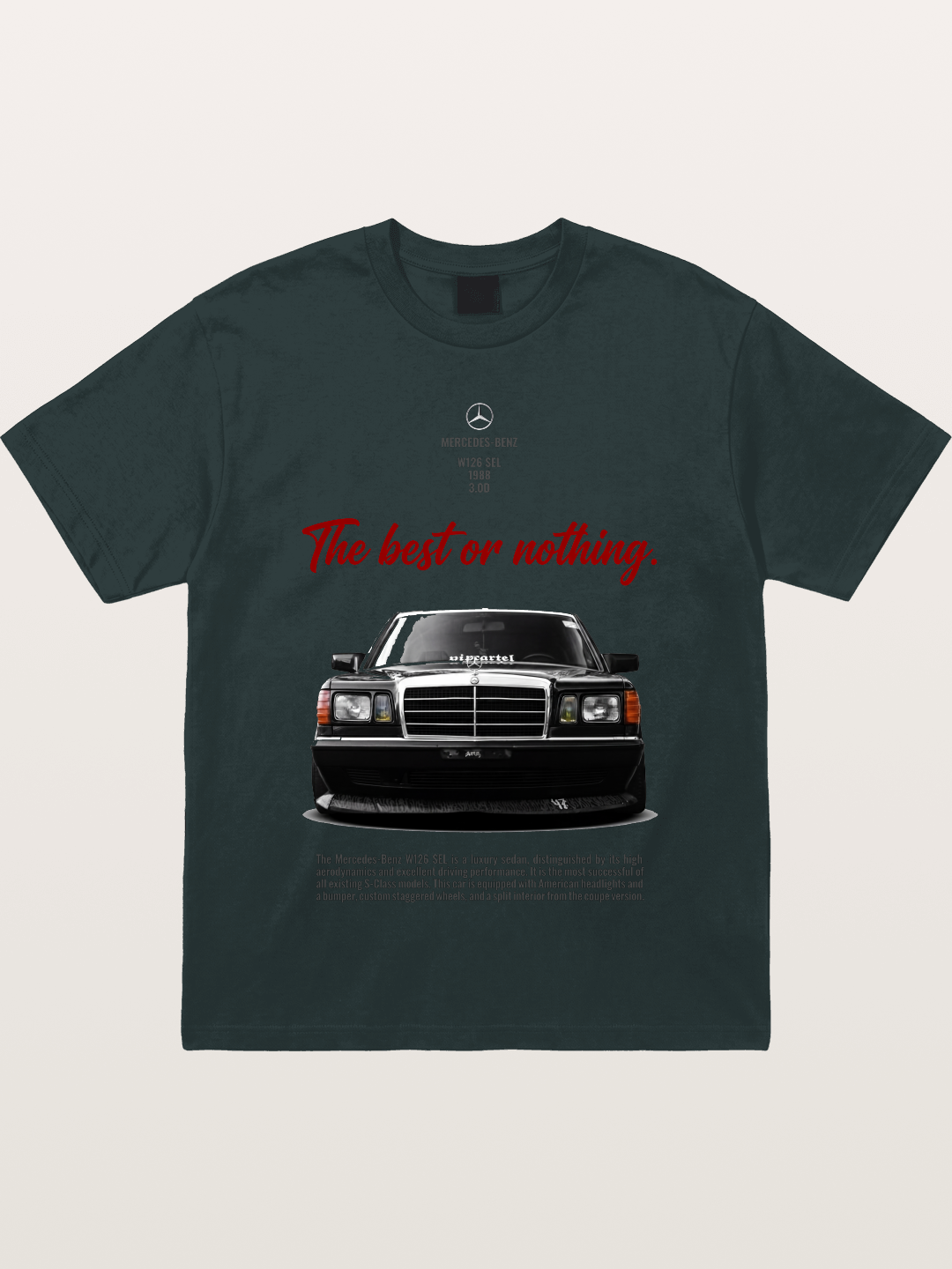 Mercedes W126 SEL Retro Gildan T-shirt