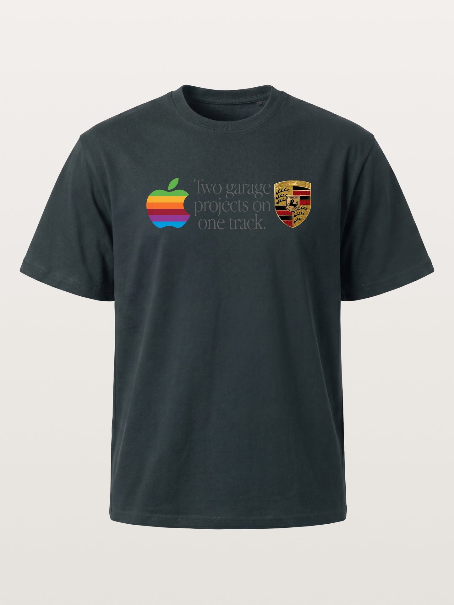 Rainbow Apple Porsche Garage Phrase Gildan T-shirt