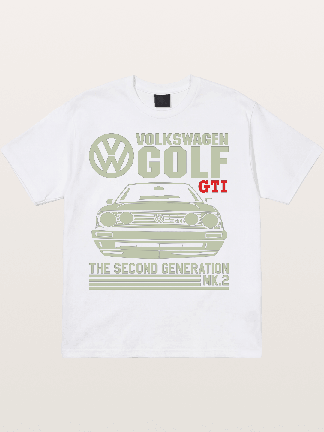 Volkswagen Golf MK2 Outline Cotton T-shirt