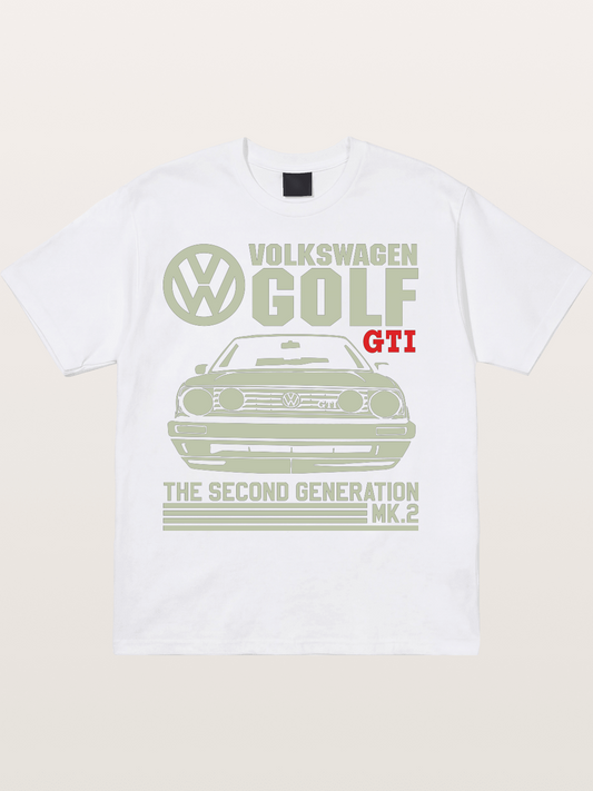 Volkswagen Golf MK2 Outline Cotton T-shirt