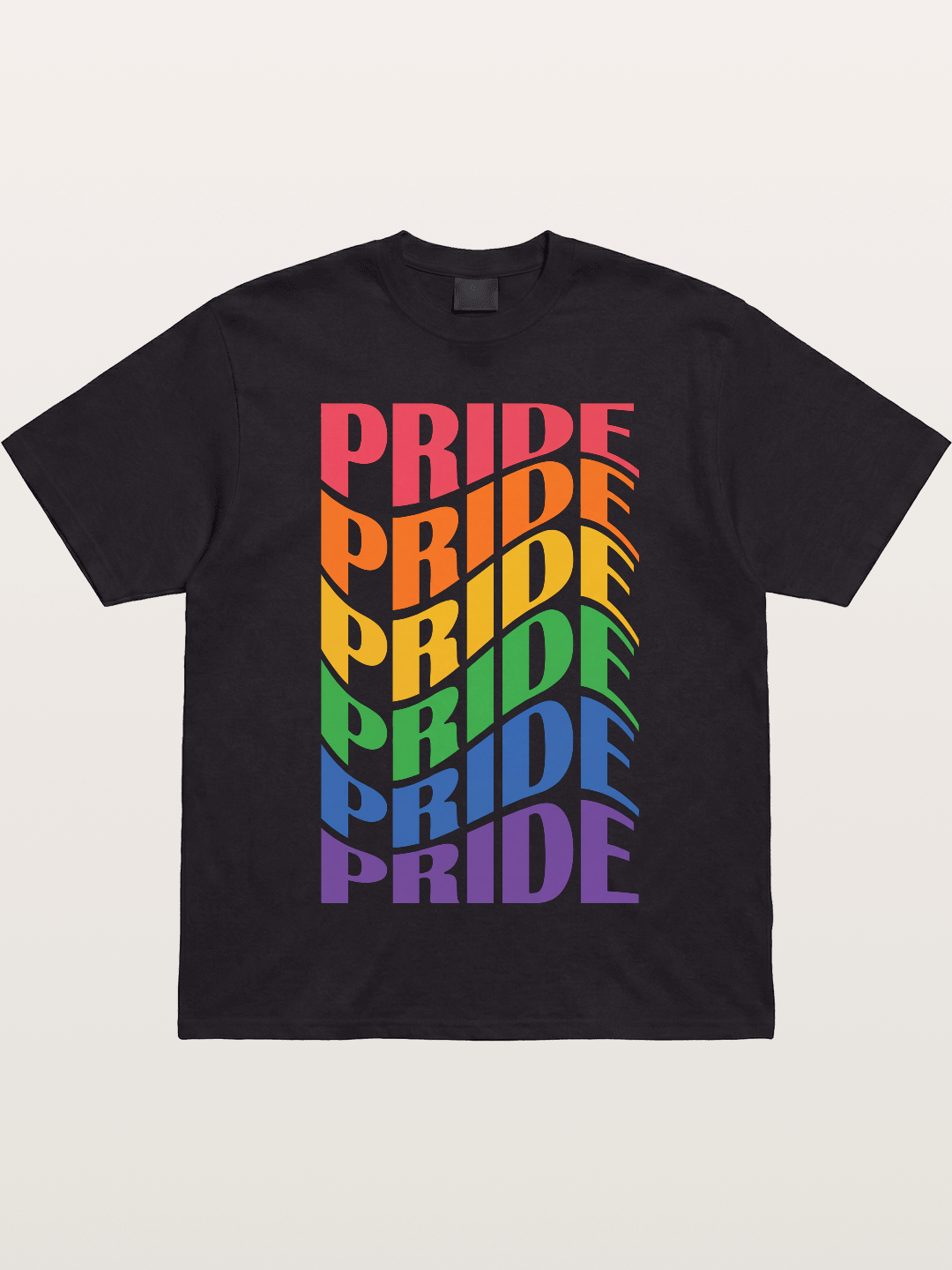 Repeated Pride Rainbow Gradient Design Gildan T-shirt