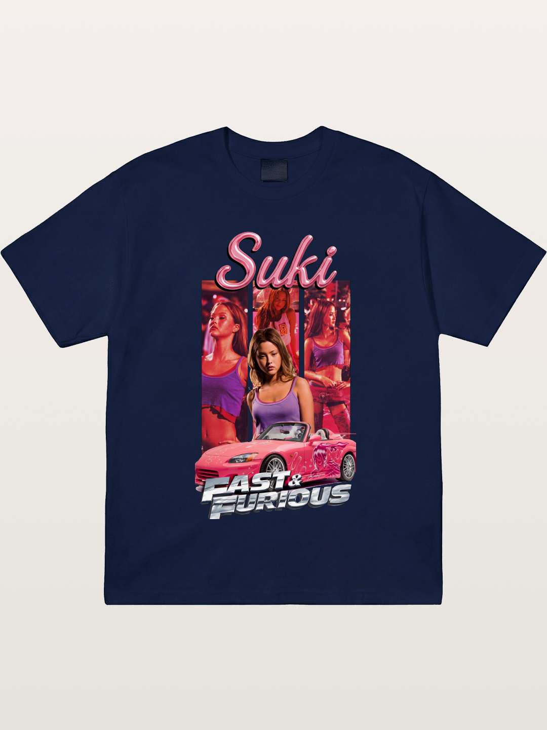 Fast & Furious Pink Crew Gildan T-shirt