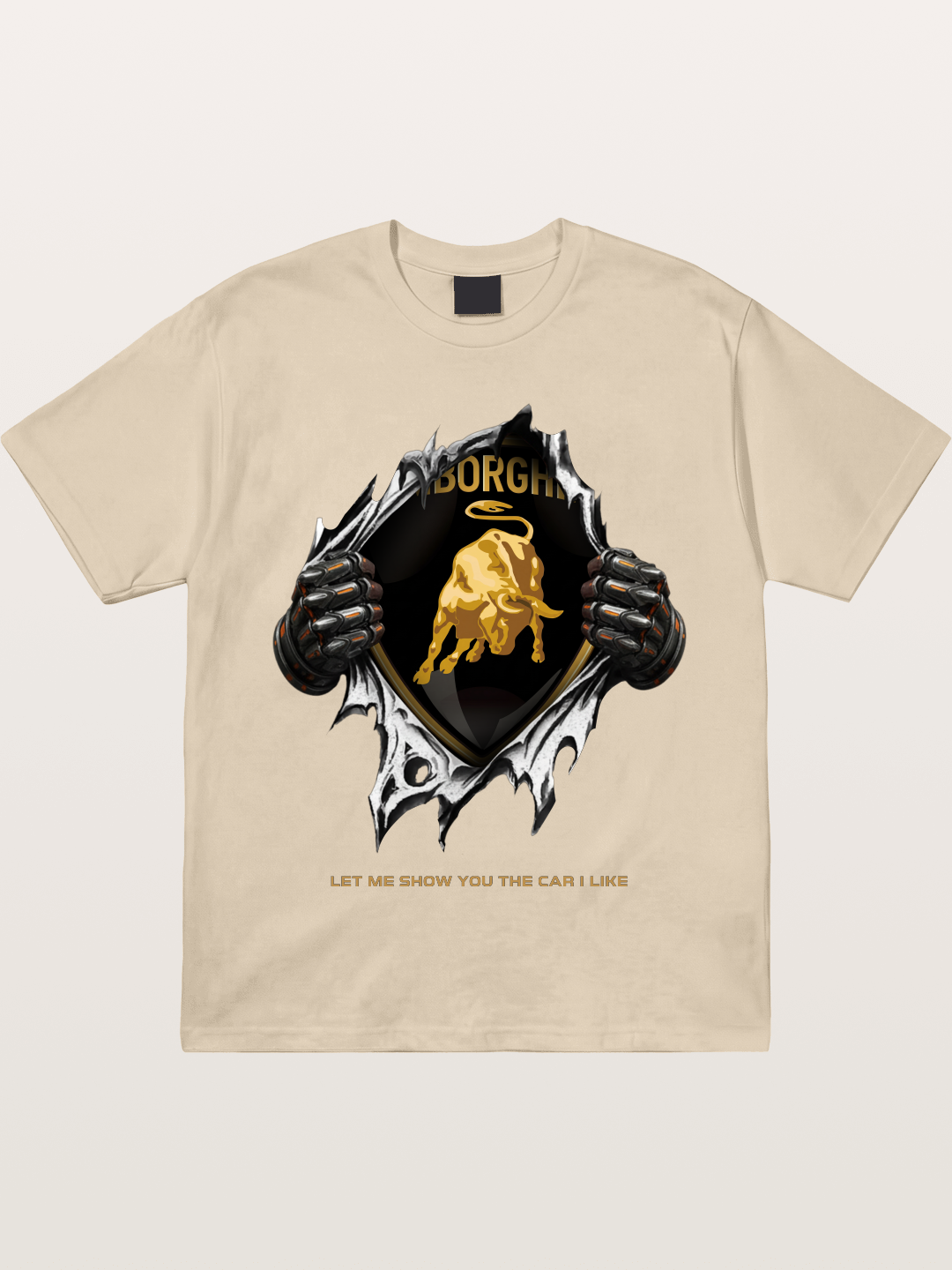 Lamborghini Bull Crest Tear Through Gildan T-shirt