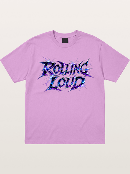 Rolling Loud Blue Lightning Font Gildan T-shirt