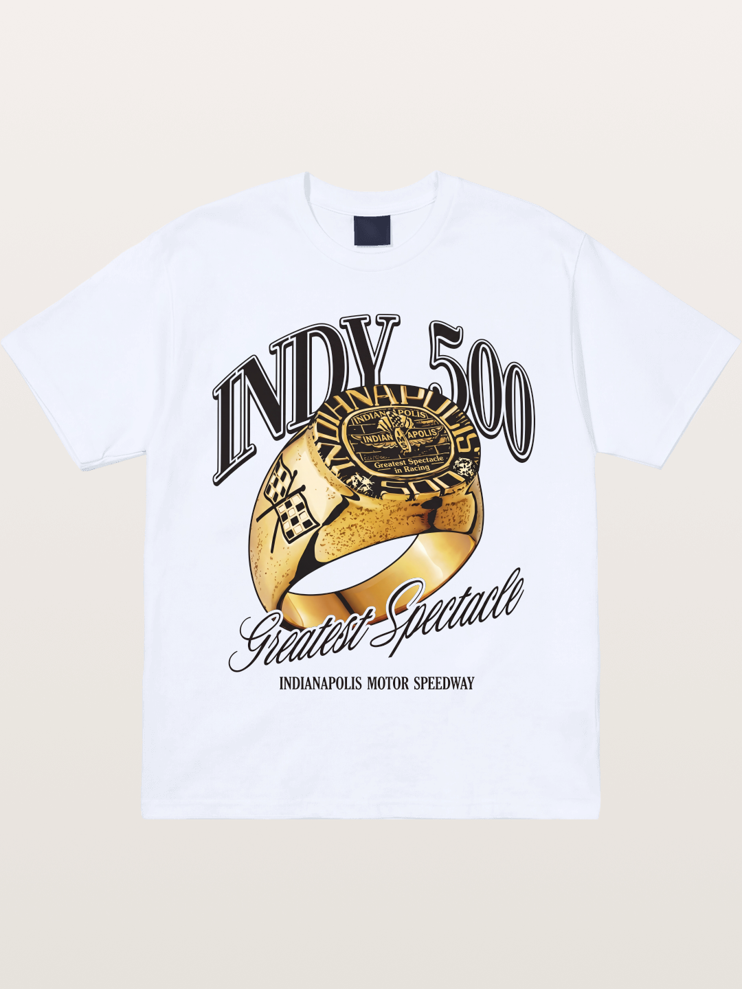 Indy 500 Gold Championship Ring Gildan T-shirt