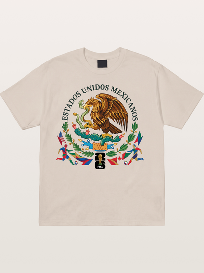 Mexican Eagle World Cup Art Cotton T-shirt