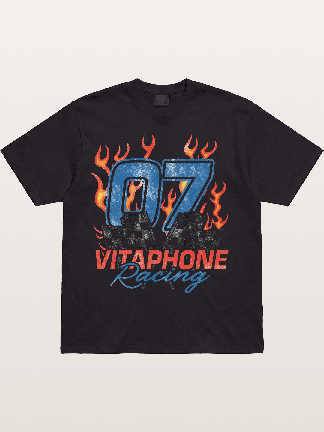 07 Racing Flame Cotton T-shirt