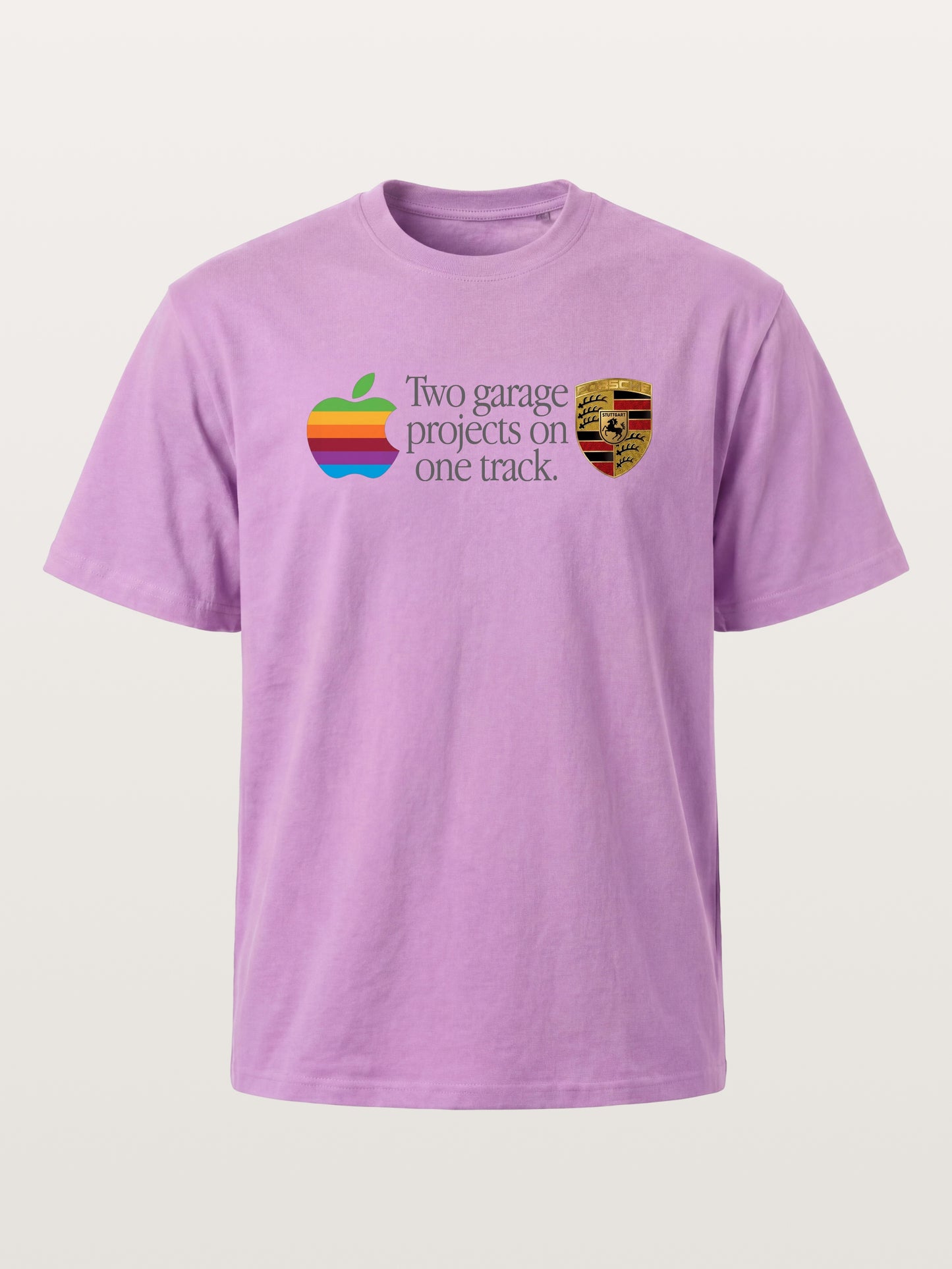 Rainbow Apple Porsche Garage Phrase Gildan T-shirt