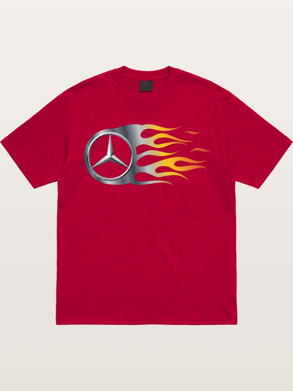 Mercedes Star With Flame Design Gildan T-shirt