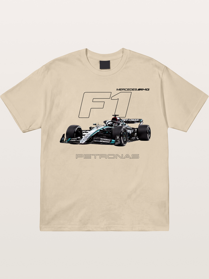 Mercedes F1 Formula Car Print Gildan T-shirt