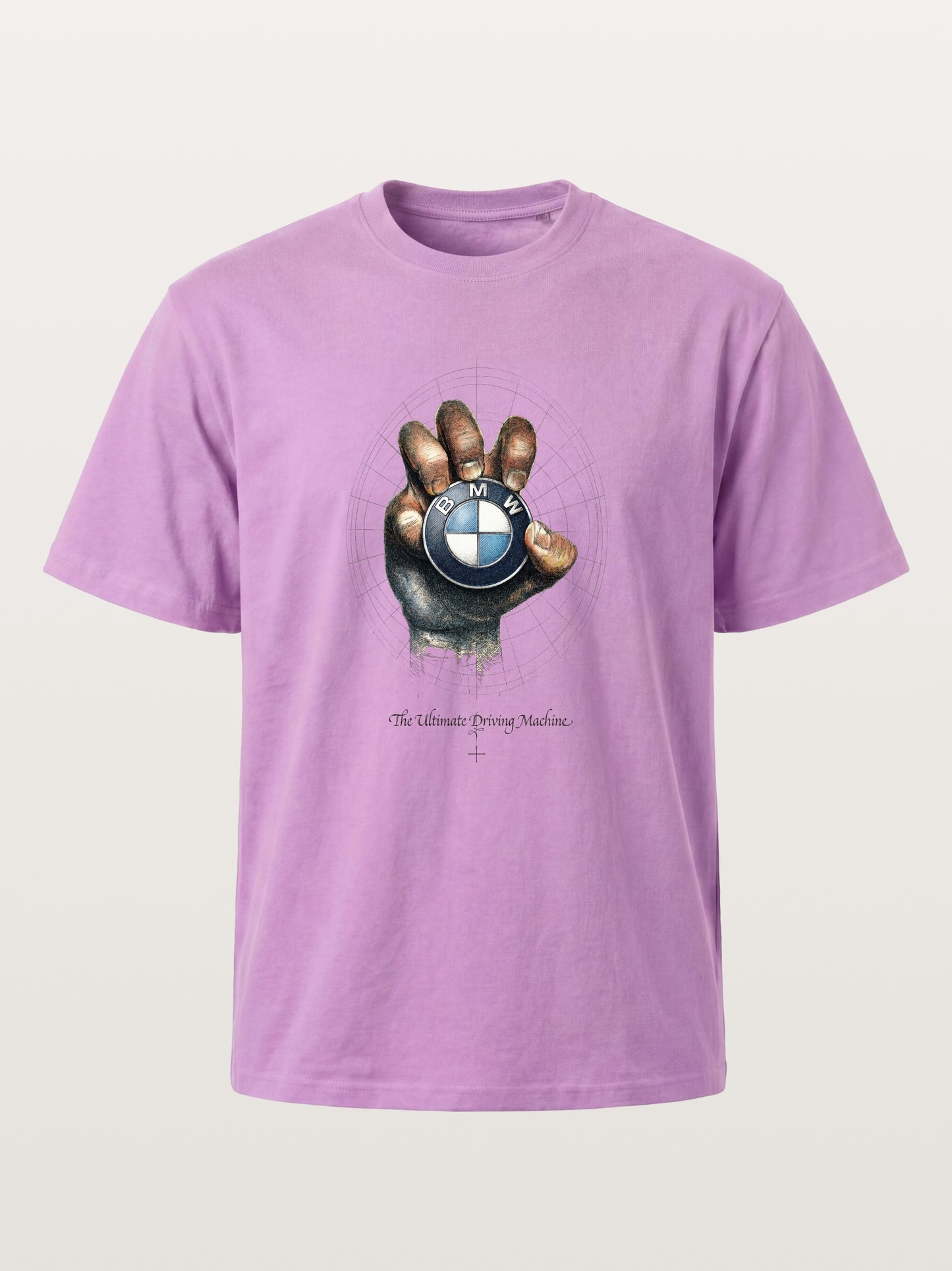 Hand Holding BMW Logo Sketch Gildan T-shirt