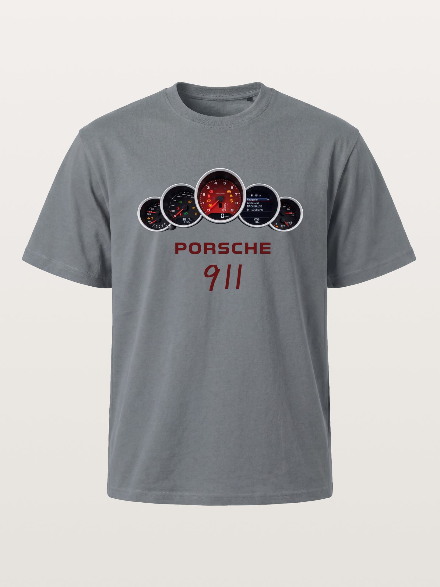 Five Piece Porsche 911 Gauge Cluster Cotton T-shirt