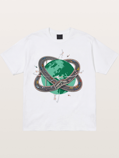 Earth Ring Road Racing Cotton T-shirt