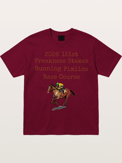 151st Preakness Yellow Silks Horse Gildan T-shirt